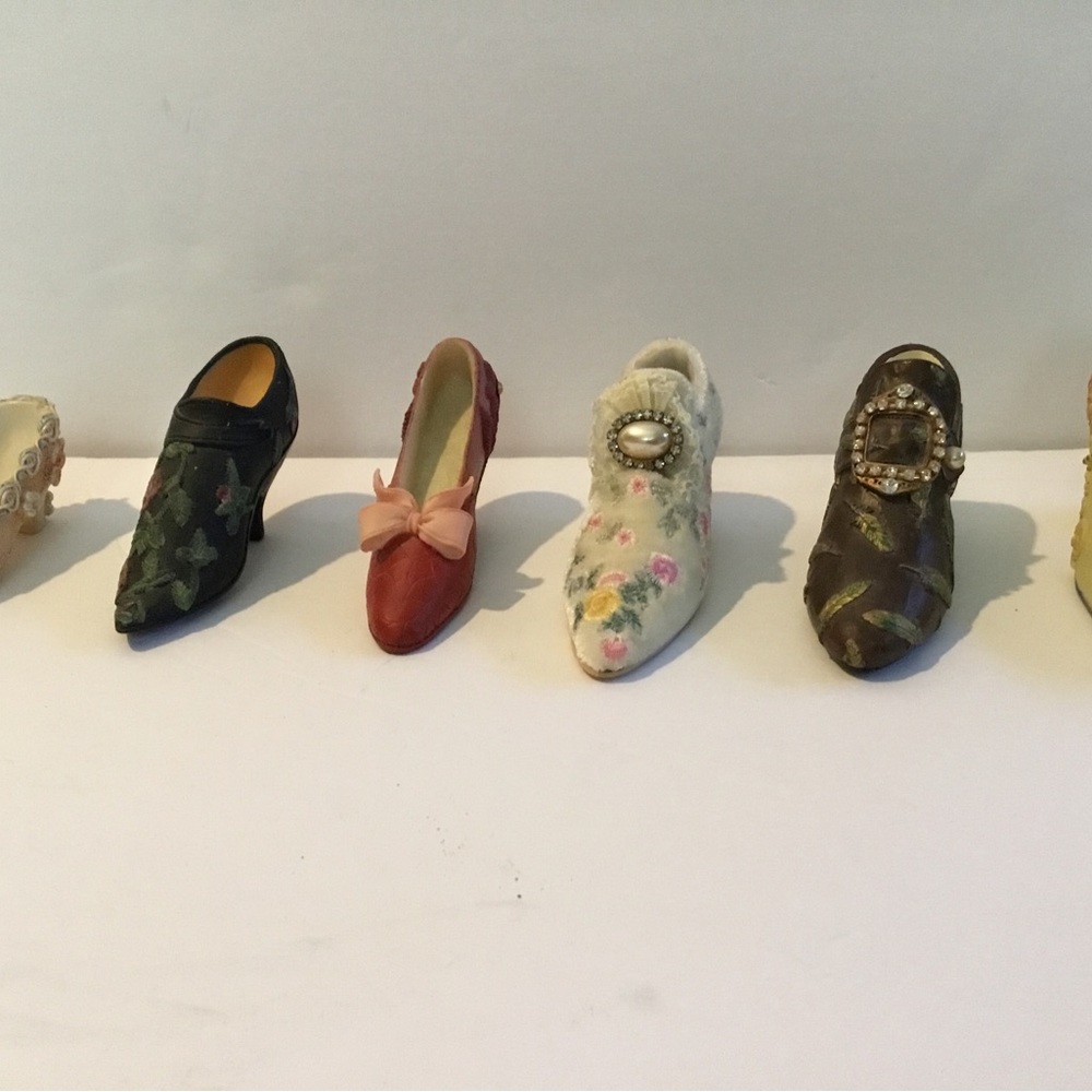 Women shoes Knick knacks. Resin. Lot of 6. Vintage